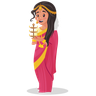 illustrations for indian saree