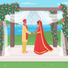 illustration indian wedding