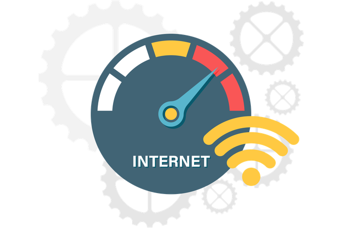 Indicador de velocidade da internet  Ilustração