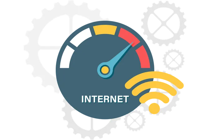 Indicador de velocidade da internet  Ilustração