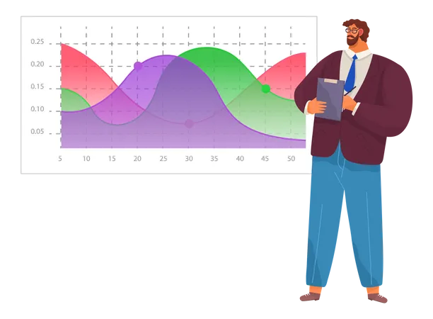 Indicadores estatísticos e visualização gráfica de informações  Ilustração
