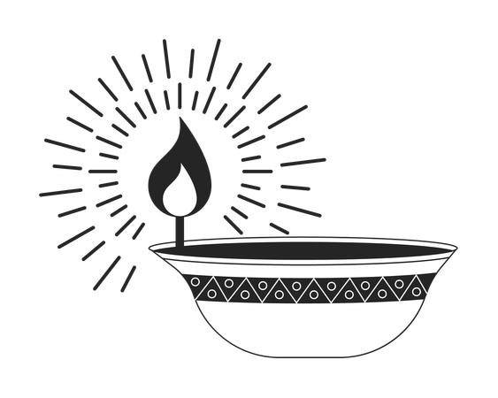 Indien diwali diya  Illustration