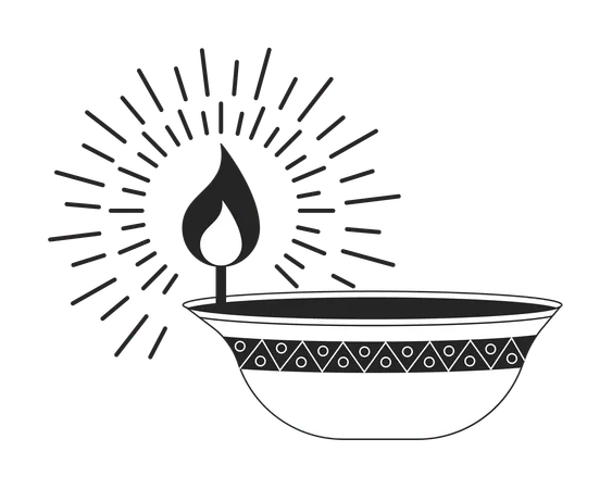 Indien diwali diya  Illustration