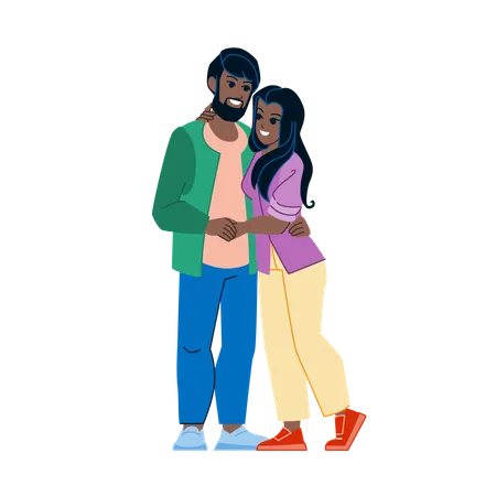 Couple heureux indien  Illustration