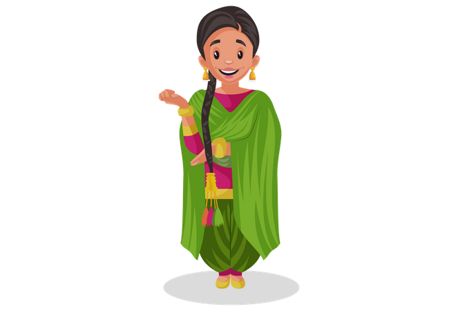 Indische Punjabi-Frau  Illustration