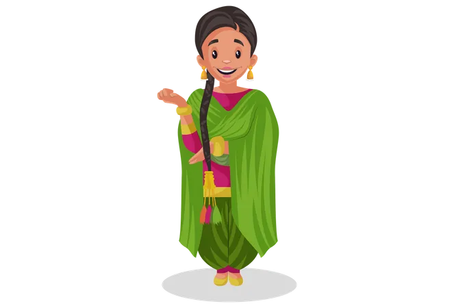 Indische Punjabi-Frau  Illustration