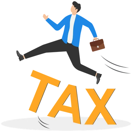 Tax Payment Deadline Warning Concept Individual Income Tax Make Worker Pay For Government Deferral Of Tax Payments Salaryman Run Aways From Characters TAX Illustration