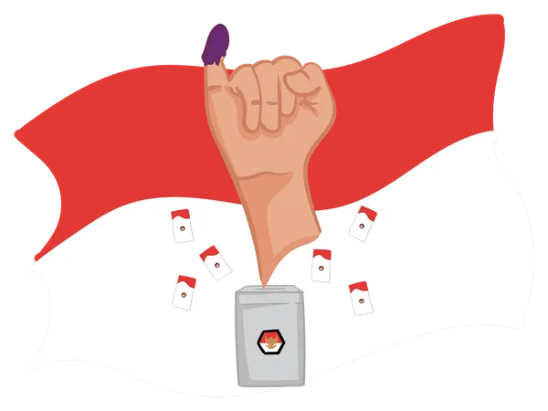 Indonesia election day  Illustration