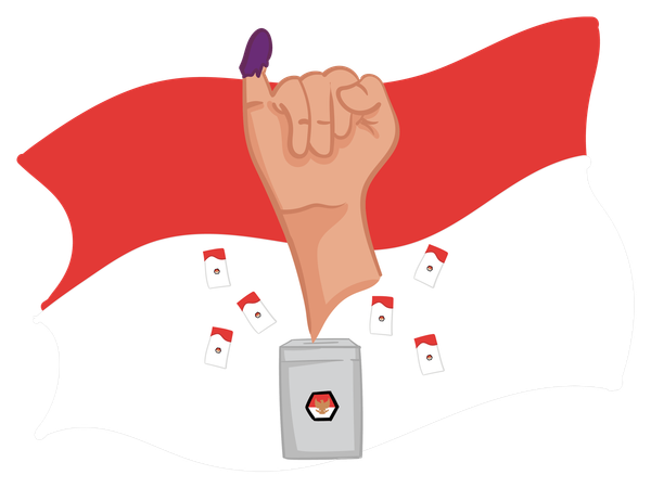 Indonesia election day  Illustration