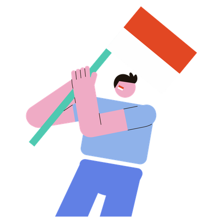 Indonesia Flag  Illustration