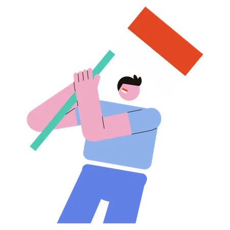 Indonesia Flag  Illustration