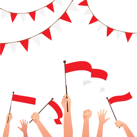 Indonesia independence day  Illustration