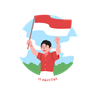 indonesia independence day illustration svg