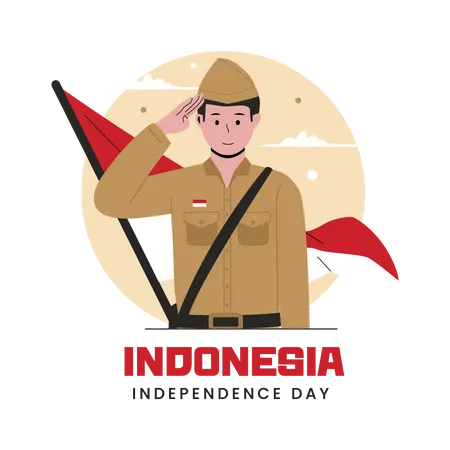 Indonesia independence day  Illustration