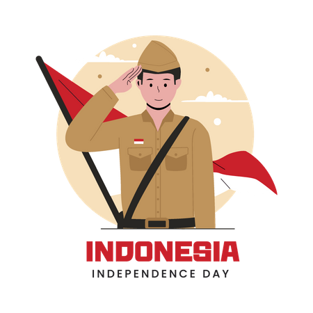 Indonesia independence day  Illustration
