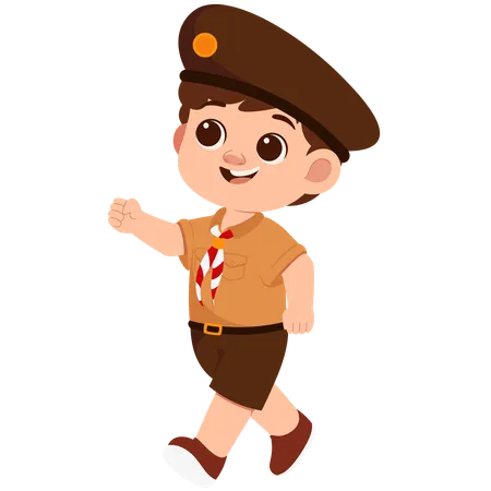 Indonesian Boy Scout  Illustration