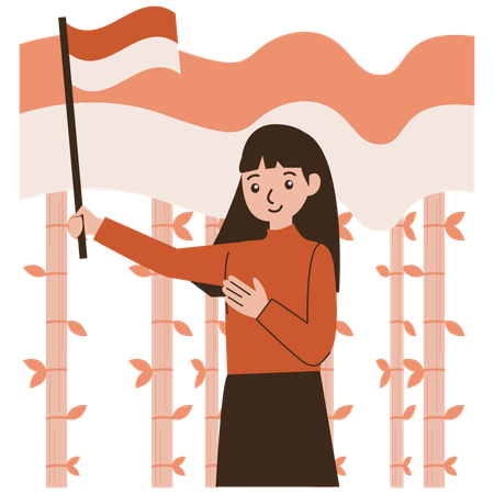 Indonesian independence culture  Illustration