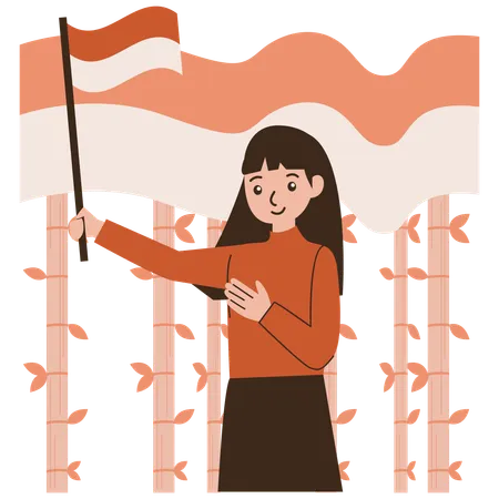 Indonesian independence culture  Illustration