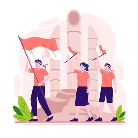 Indonesian Independence day  Illustration