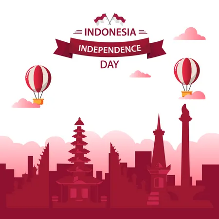 Indonesian Independence Day  일러스트레이션