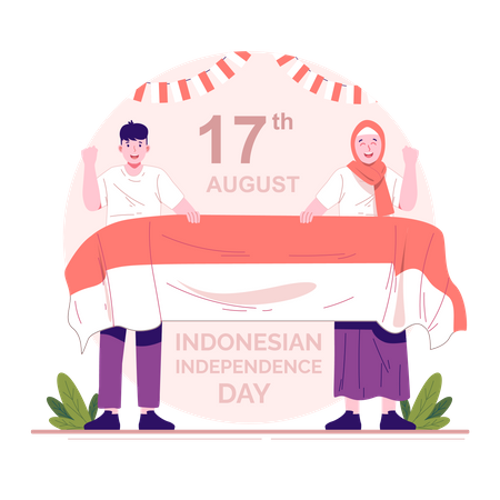 Indonesian Independence day  Illustration