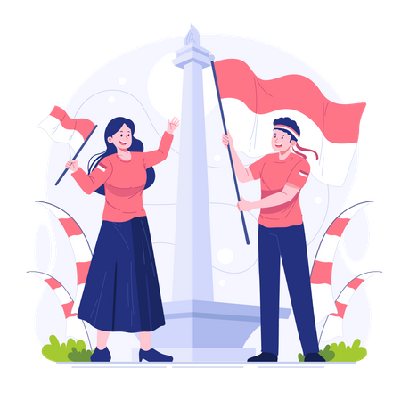 Indonesian Independence day  Illustration