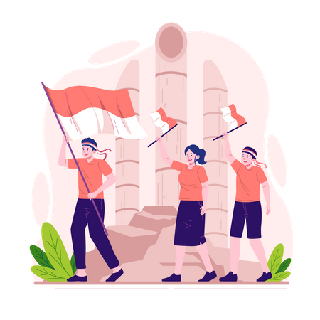 Indonesian Independence day  Illustration