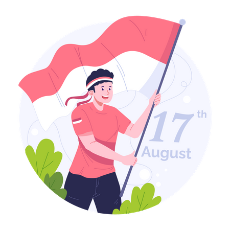 Indonesian Independence day  Illustration