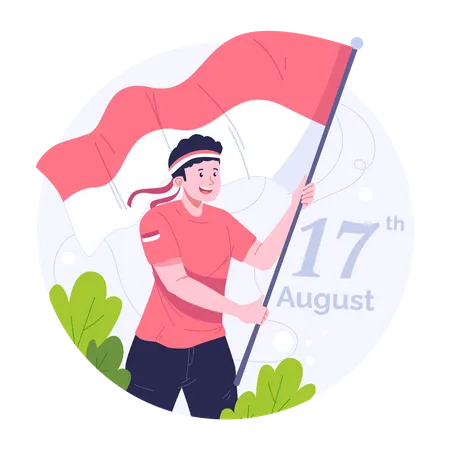 Indonesian Independence day  Illustration