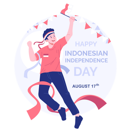 Indonesian Independence day  Illustration