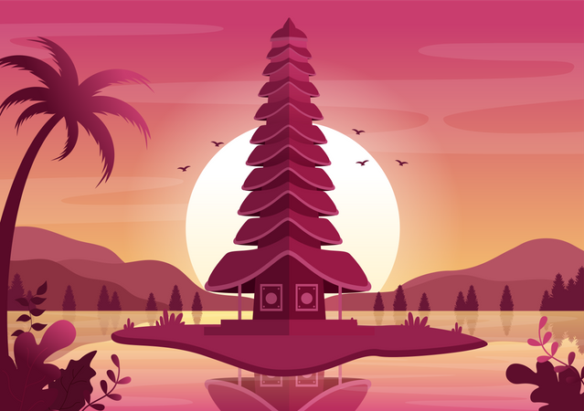 Indonesian Silence Day  Illustration