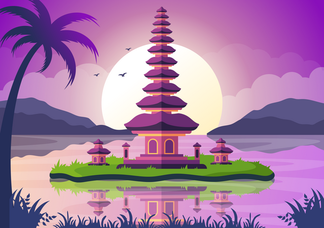 Indonesian Temple  Illustration