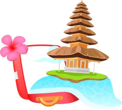 Indonesian tourism Illustration