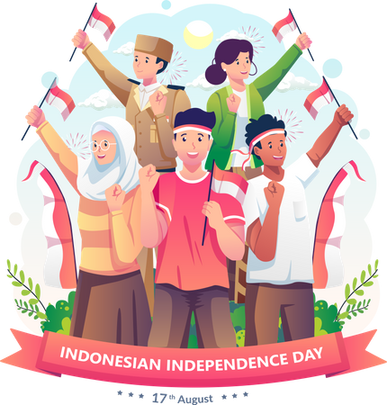 Indonesia's independence day  Illustration