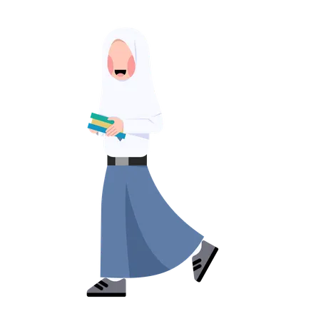 Étudiant indonésien en hijab  Illustration