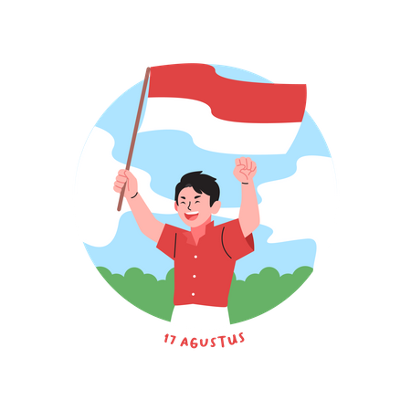Indonesischer Unabhängigkeitstag  Illustration