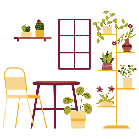 Indoor Garden  Illustration