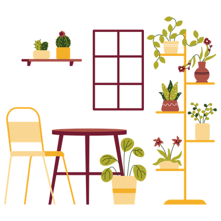 Indoor Garden  Illustration