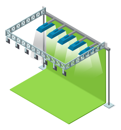 Indoor shooting studio  Illustration