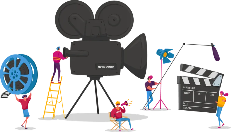 Indústria cinematográfica  Ilustração
