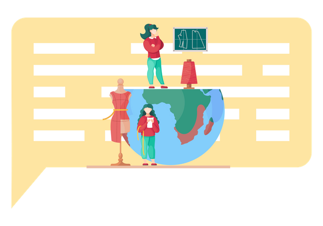 Indústria da moda mundial  Ilustração