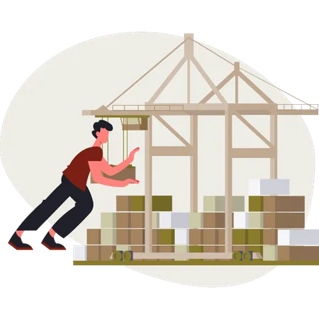 Setor de armazenamento e agenciamento de carga  Ilustração