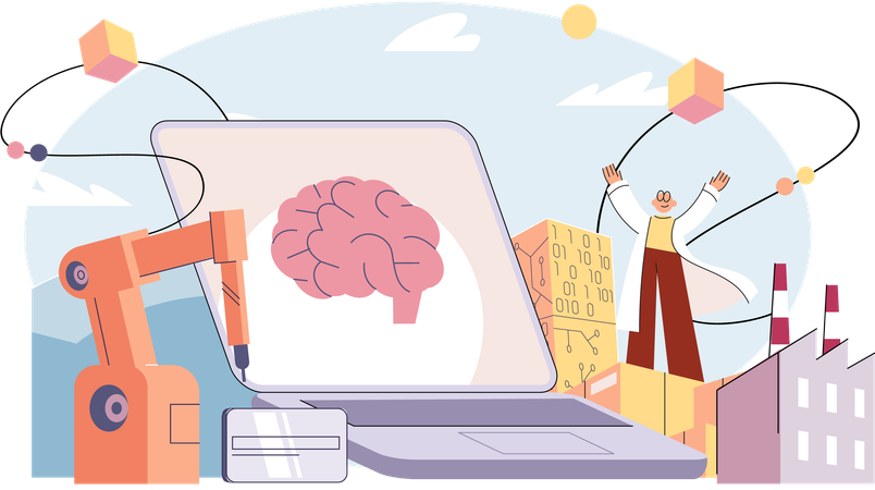 Indústria de IA inteligente  Illustration