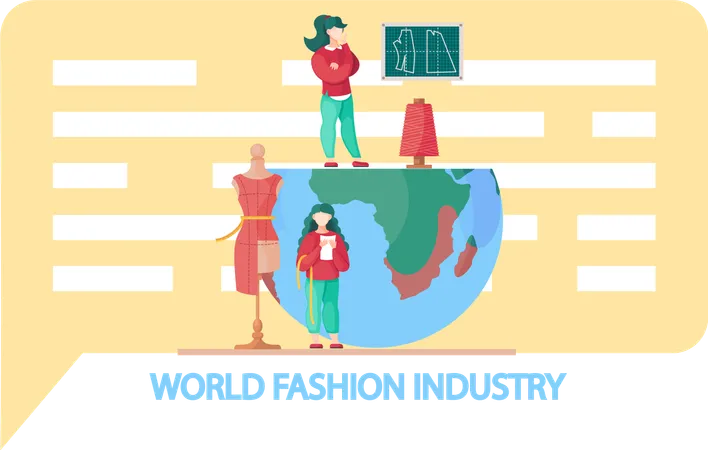 Industria mundial de la moda  Ilustración