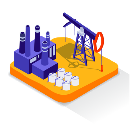 Industria del aceite  Ilustración