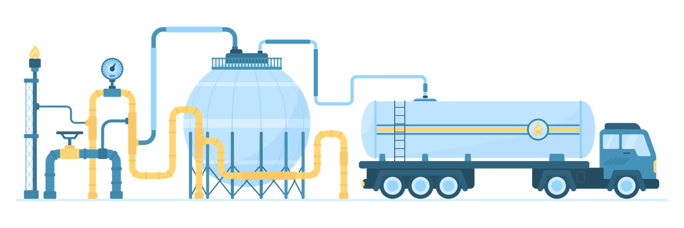 Industria del gas  Ilustración