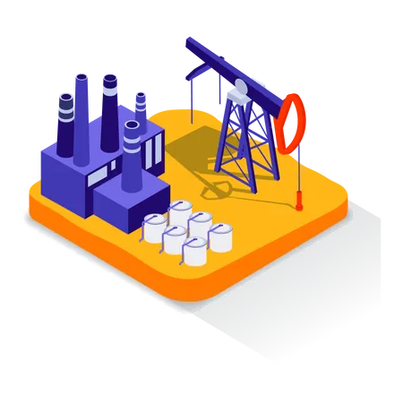 Industria del aceite  Ilustración