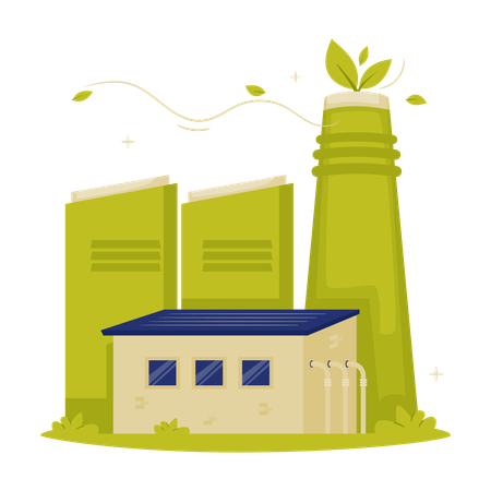 Indústria Verde e Ecológica  Ilustração