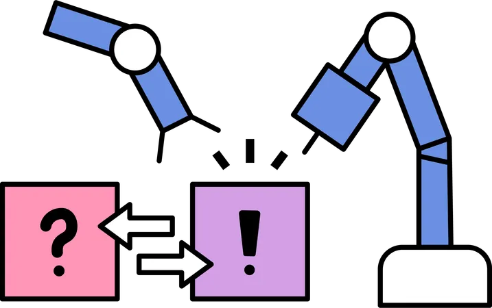 Industrial arm alert  Illustration