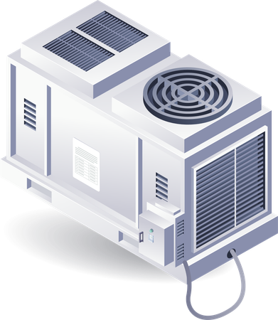 Industrial Blower Equipment Hvac System  Illustration